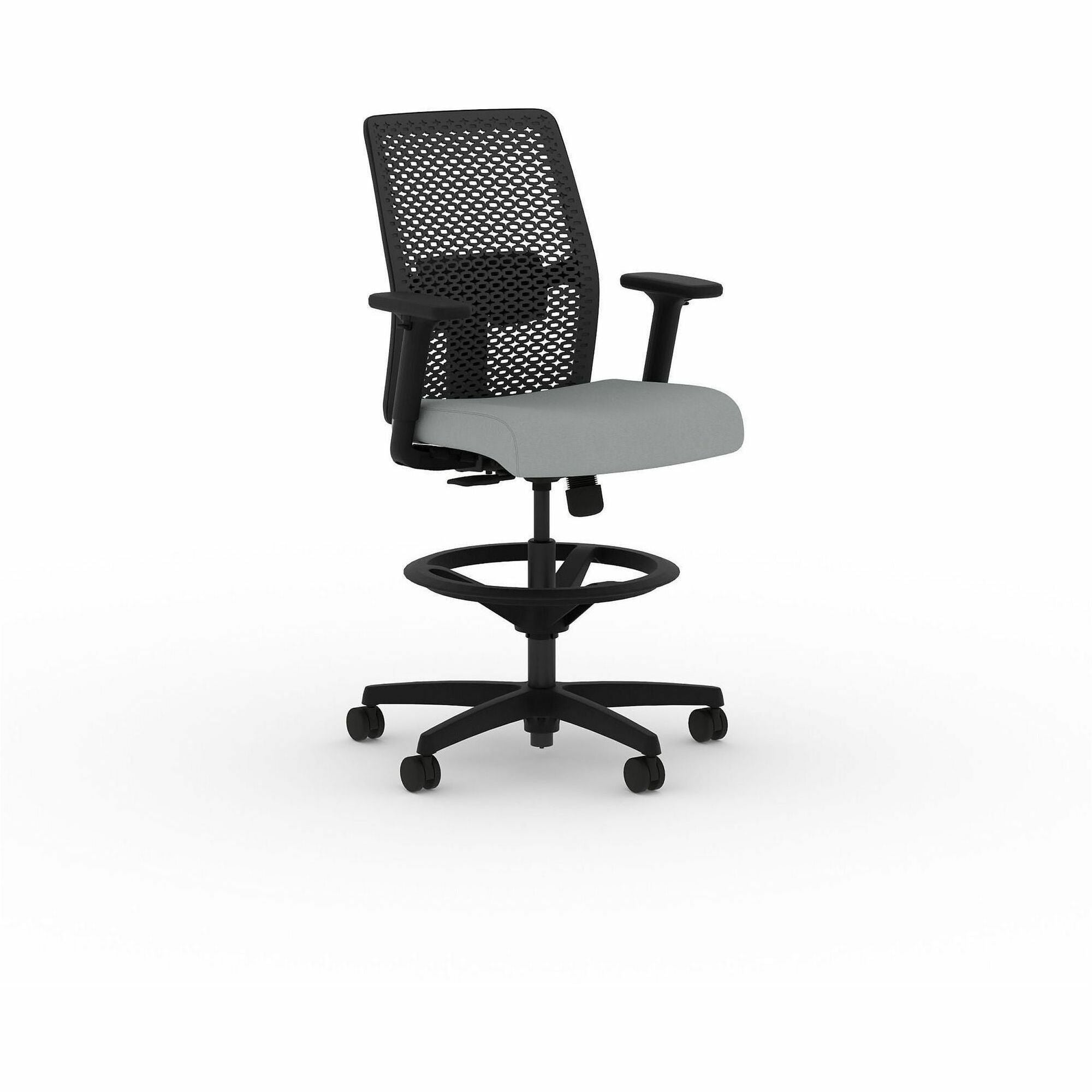 HON Ignition 2.0 Sitting Stool - Charcoal Back Color - Low Back - Gray - 1 Each
