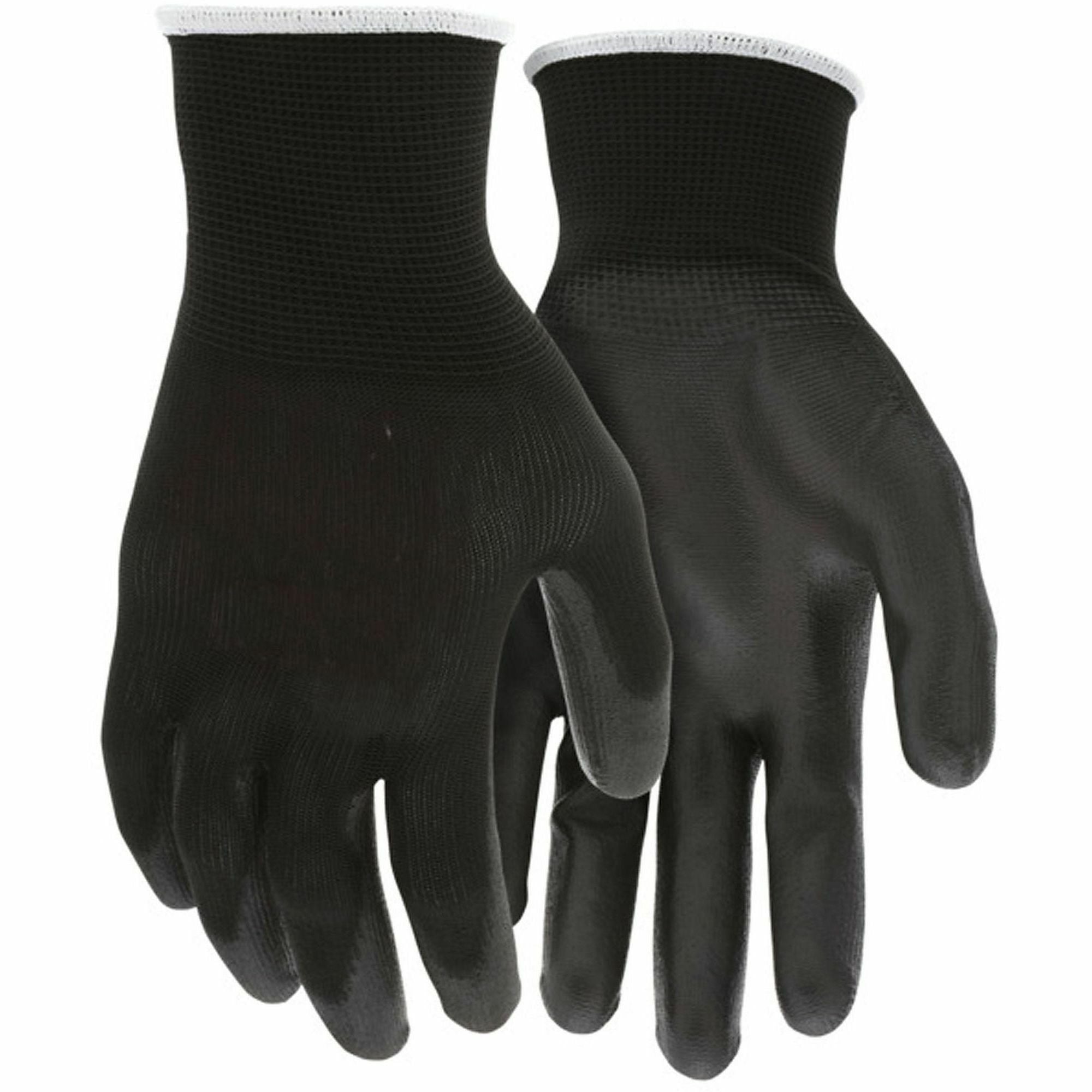 MCR Safety NXG 96699 Work Gloves - Dust, Grime Protection - Polyurethane Coating - X-Large Size - Black - Comfortable, Cut Resistant, Excellent Grip, Abrasion Resistant, Puncture Resistant - For Industrial - 12 / Carton