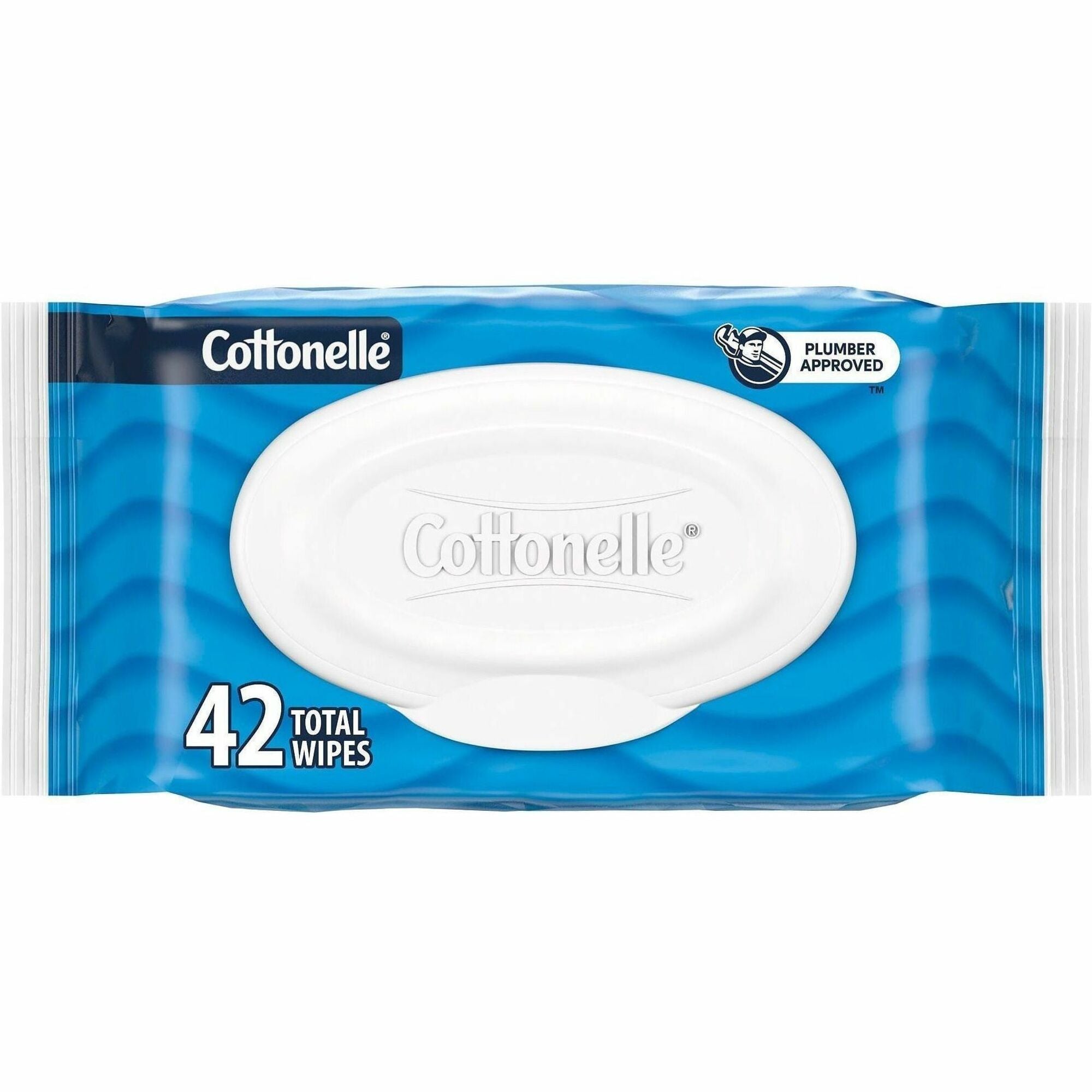Cottonelle Flushable Wipes - 3.75" Width x 5.50" Length - CleaningRipples Texture - White - Fiber - 12 / Carton