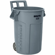 32 gal Capacity - For Commercial - Vented, Wheels, UV Resistant, Durable, Ergonomic Handle - 34" Height x 26.1" Width x 26.5" Depth - Resin - Gray - 1 Each