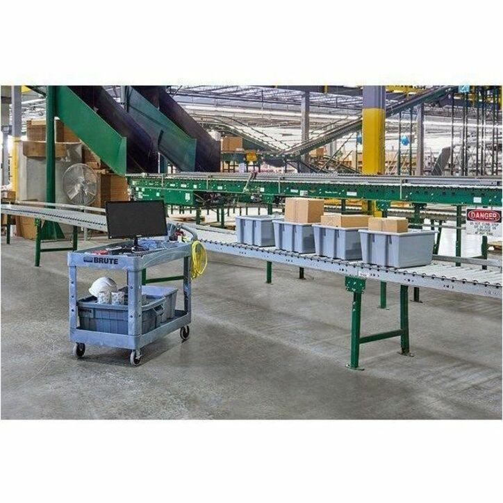 Rubbermaid Commercial Brute Utility Cart - 500 lb Load Capacity - 4 Casters - 5" Caster Size - Foam - 44" Length x 25.25" Width x 39" Height - Gray - 1 Each