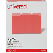 8 1/2" x 11" - 3/4" Expansion - Top Tab Location - 11 pt. - Stock - Red, Light Red - Tear Resistant, No-sag Expansion, Index Tab - 10% Recycled - 100 / Box