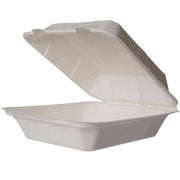 Vegware Compostable Takeout Containers, Natural Molded Fiber, Clamshell, 200 per Carton