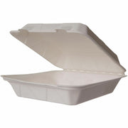 Vegware Compostable Takeout Containers, Natural Molded Fiber, Clamshell, 200 per Carton
