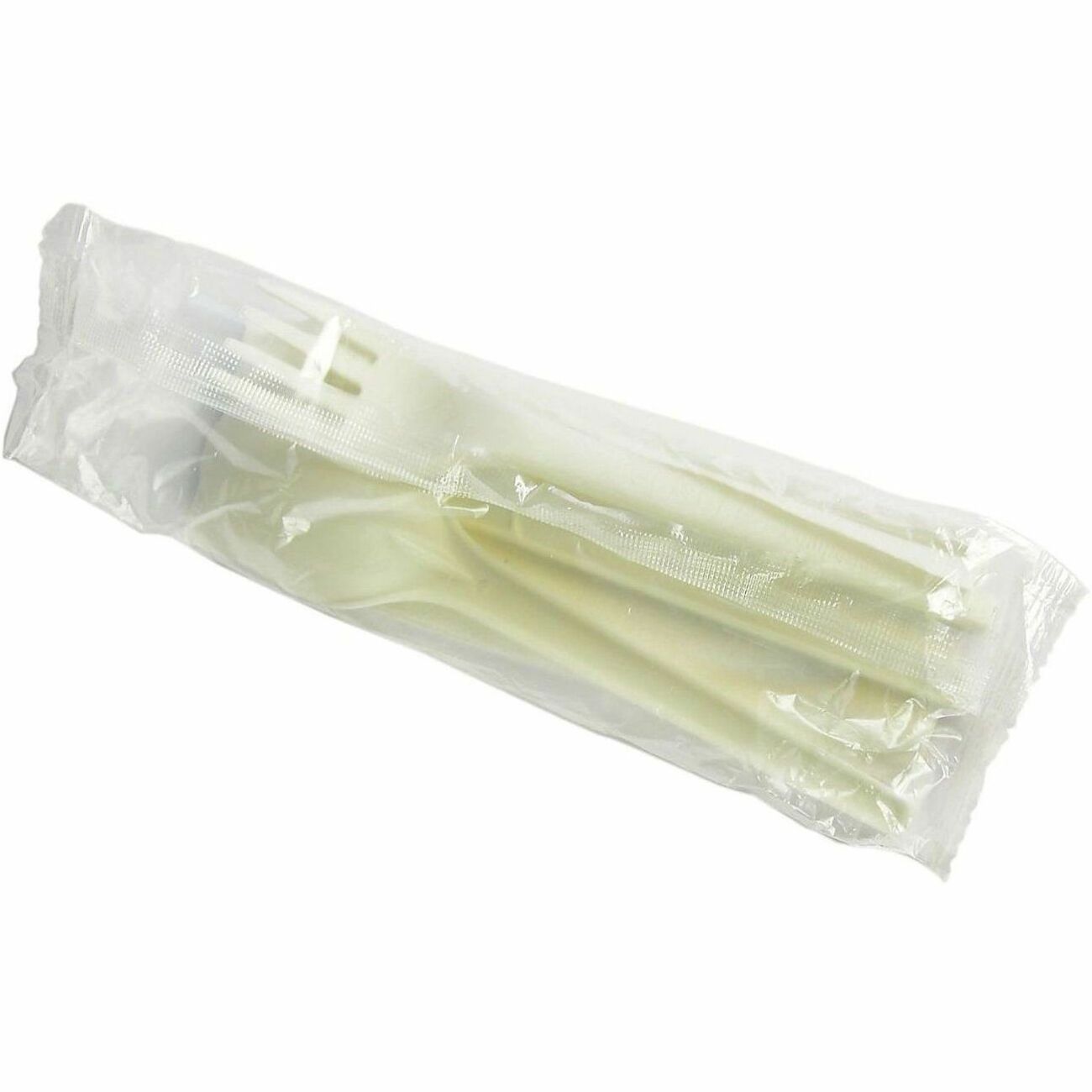 Cutlery Set - Spoon - Fork - Knife - Matte - Crystallized Polylactic Acid (CPLA) - White - 250 / Carton