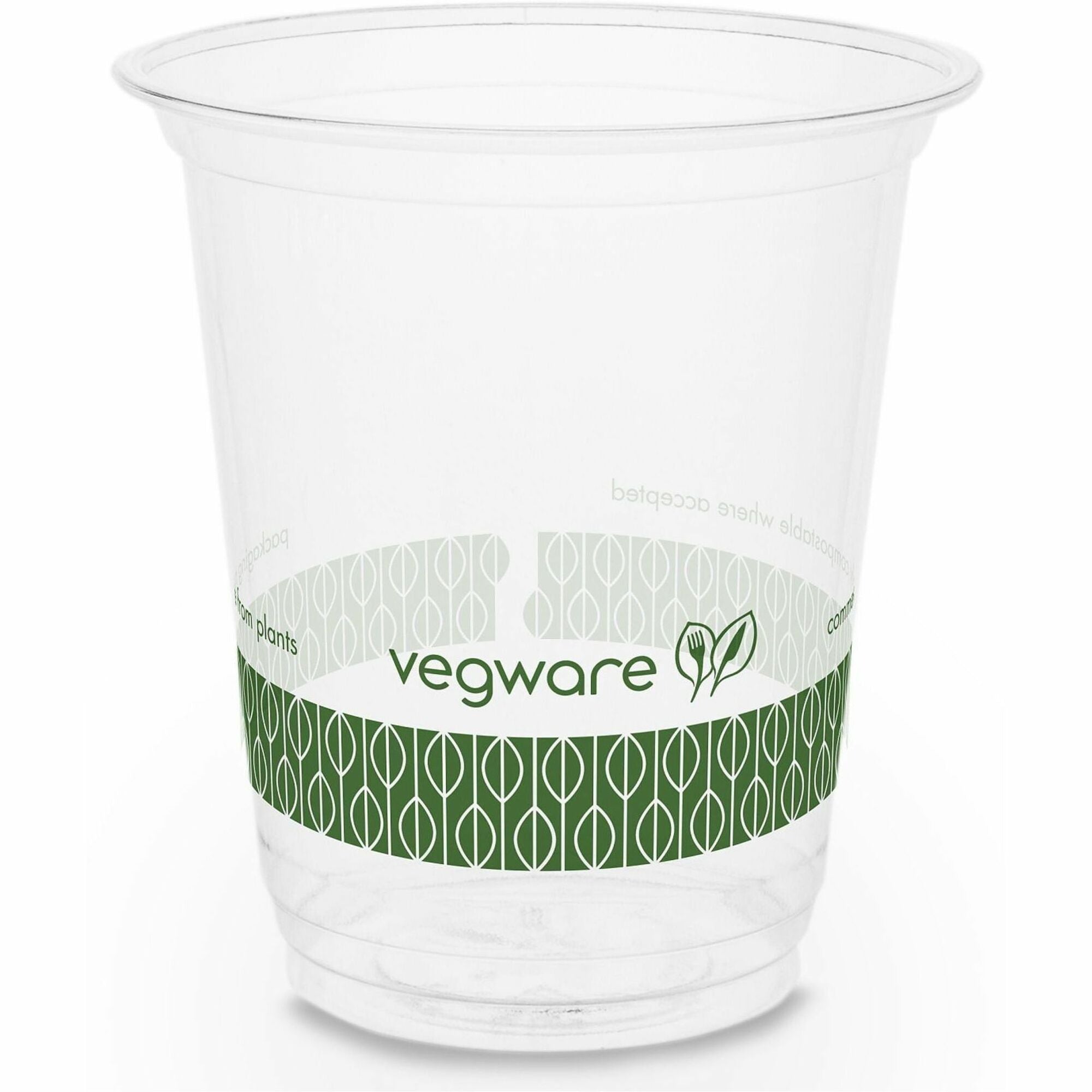 Vegware Cold Cups - 7 fl oz - Clear, Green - Polylactic Acid (PLA) - Cold, Cold Drink, Dessert, Salad - 1000 / Carton