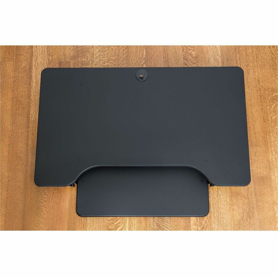40" Width - Desktop - Black - For Multipurpose - Adjustable Height, Grommet, Keyboard Tray