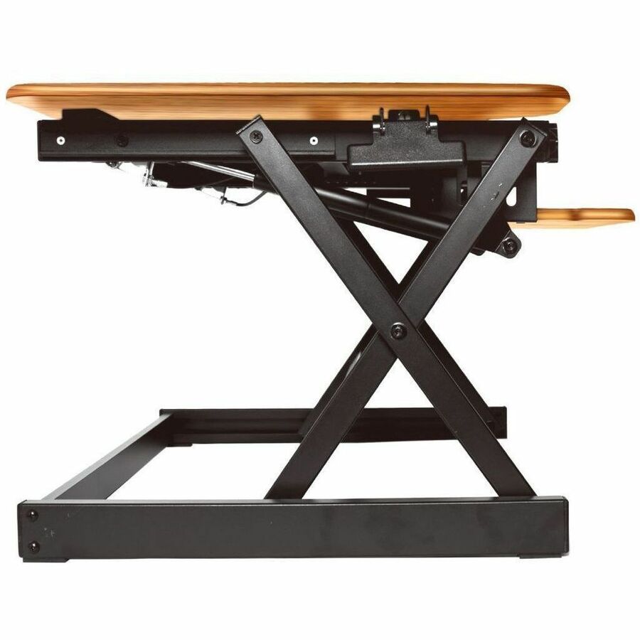 40 lb Load Capacity - 40" Width - Desktop - Brown - For Multipurpose - Adjustable Height, Grommet