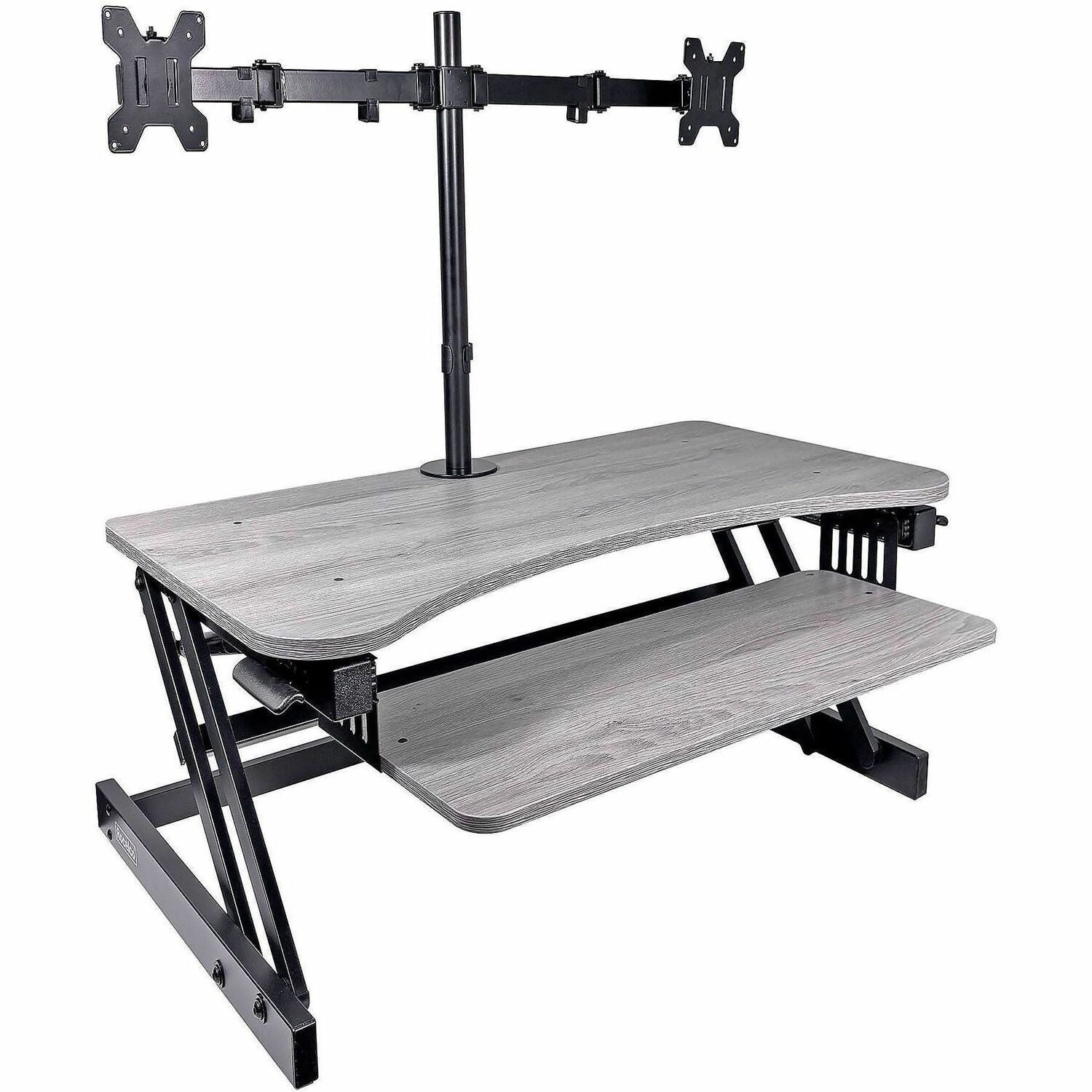 40" Width - Desktop - Gray - For Multipurpose - Grommet, Keyboard Tray