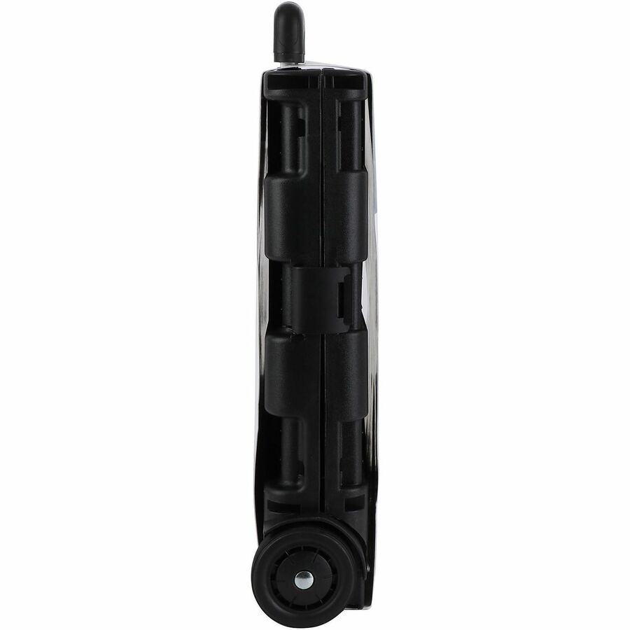 Business Source Stow-and-Go Mobile Storage Crate - Telescopic Handle - 60 lb Load Capacity - 12.72 gal Volume Capacity - 2 Casters - 18.25" Width x 15" Depth x 39.37" Height - Black