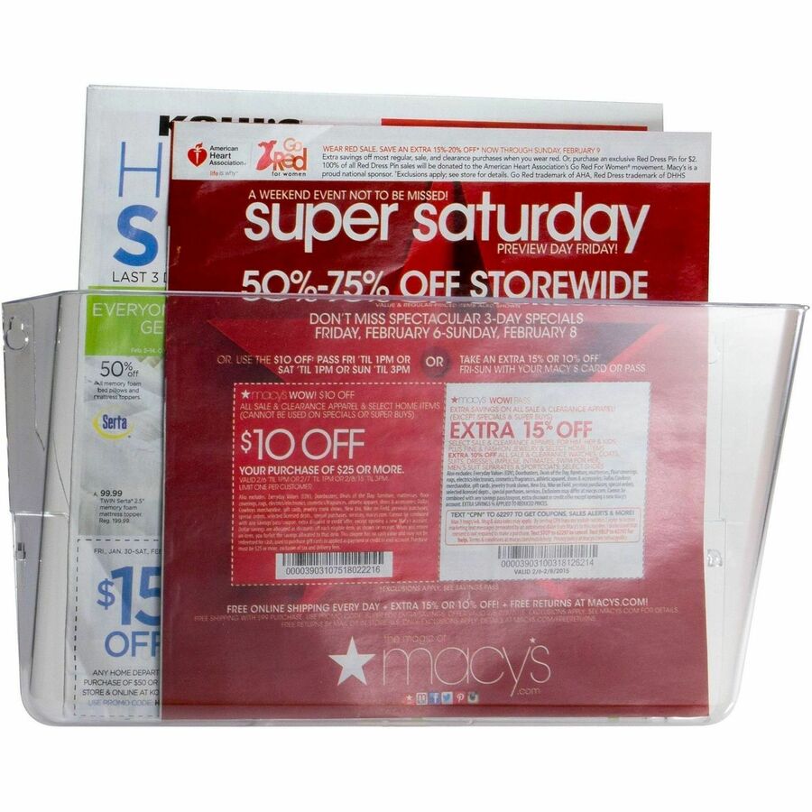 7" Height x 13" Width x 4" Depth - Interlockable, Expandable - Clear