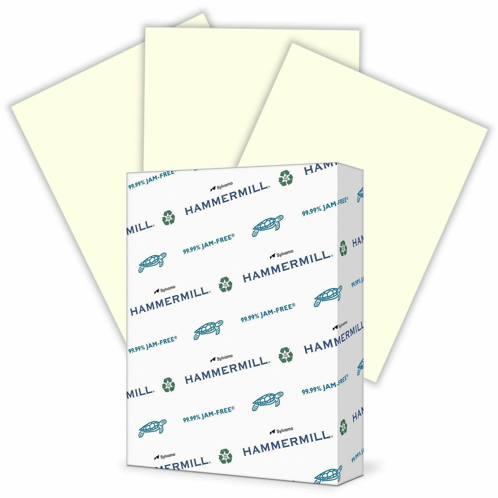 Hammermill Colors Copy Paper - Letter - 8 1/2" x 11" - 20 lb Basis Weight - Jam-free, Eco-friendly - Cream - 500 Sheets per Ream - 40 / Pallet