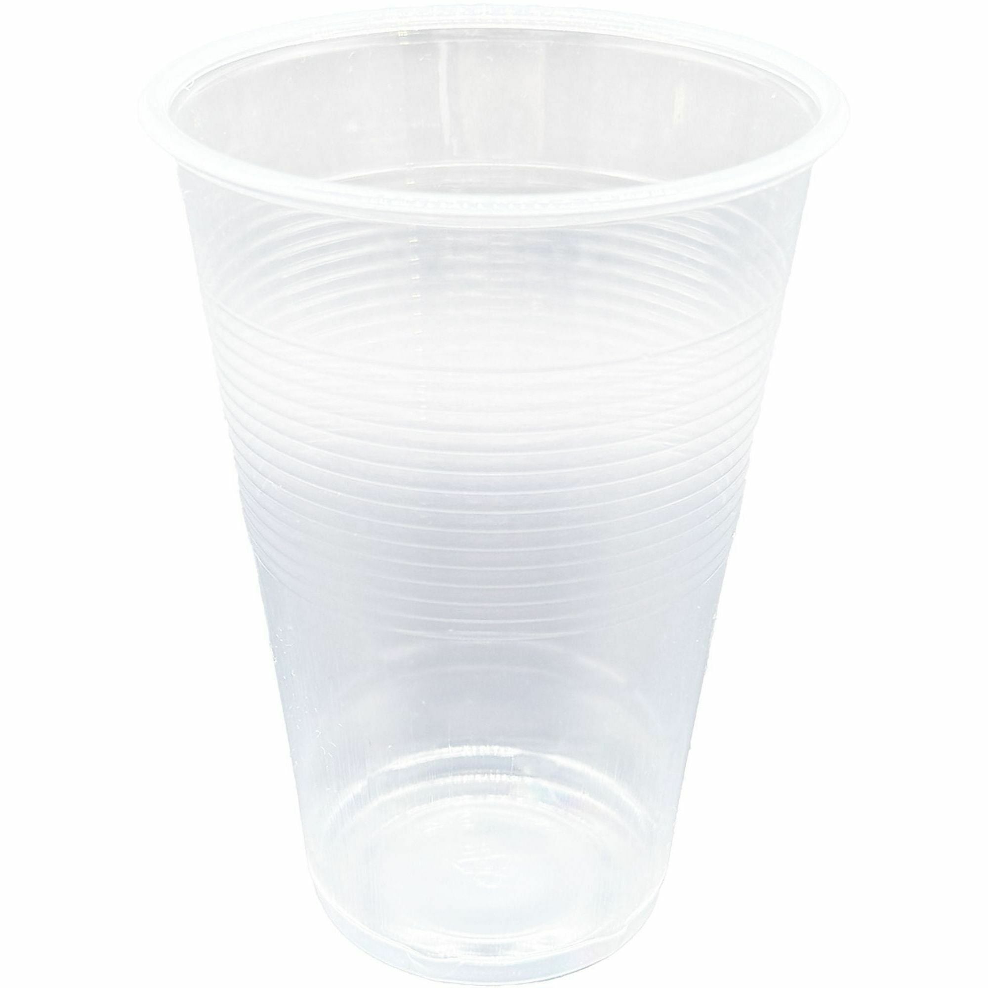 Genuine Joe Transparent Cups - 10 fl oz - Transparent, Clear - Plastic - Cold, Beverage, Picnic - 10 / Carton