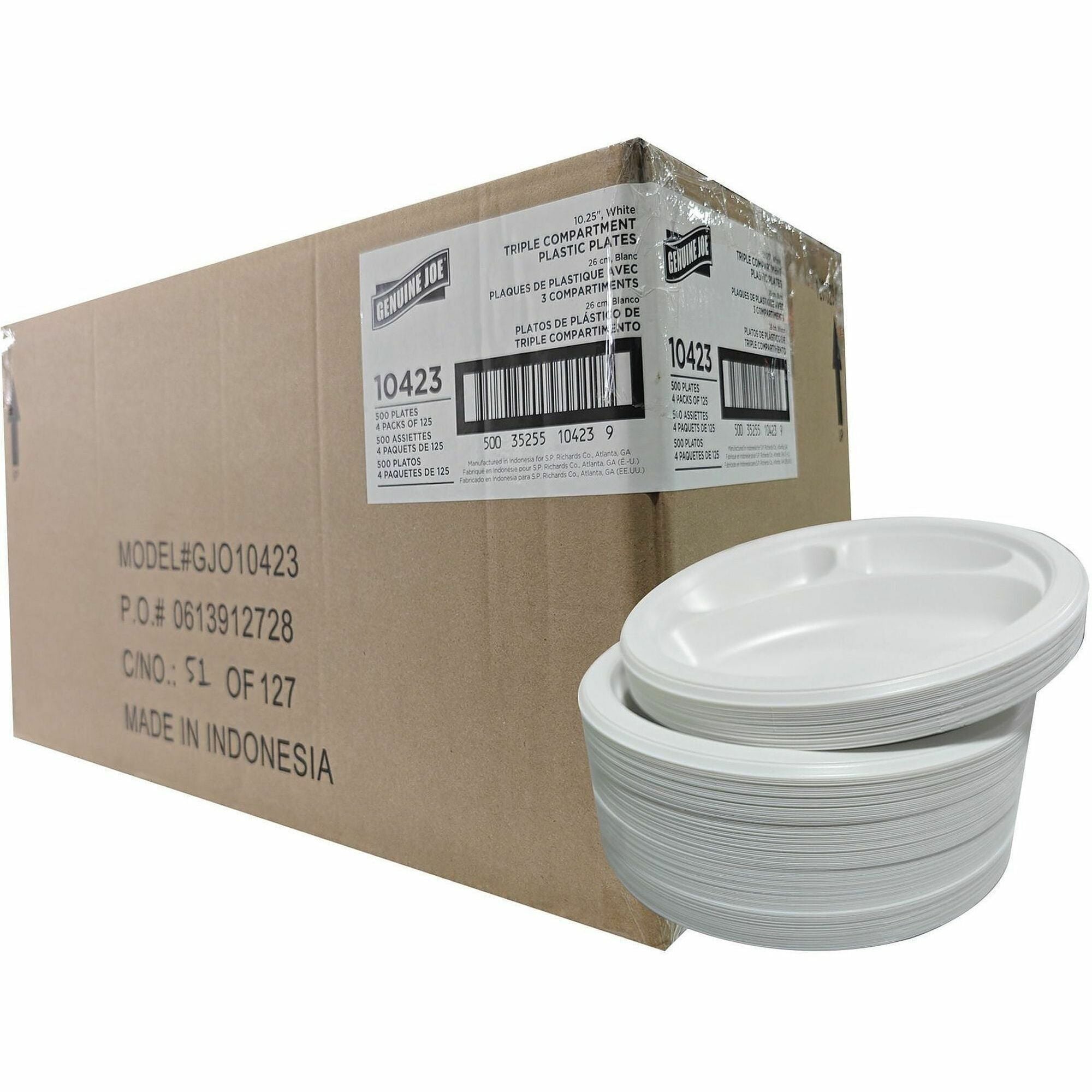 Plates;Plastic;3 Comptmnt;10.2