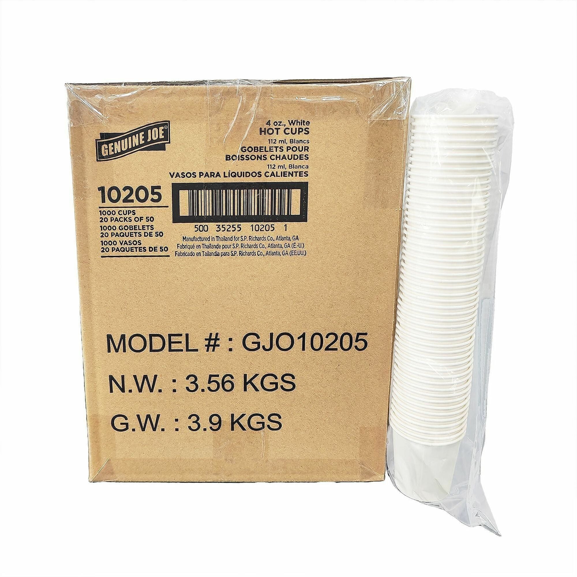 4 fl oz - White - Polyethylene - Beverage, Cold, Hot Drink, Breakroom, Coffee, Tea, Hot Chocolate - 20 / Carton