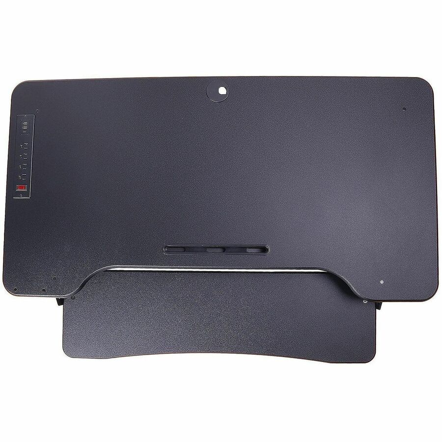 46" Width - Desktop - Black - For Multipurpose - Adjustable Height, Grommet