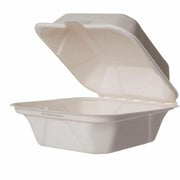 Vegware Compostable Takeout Containers - Food Storage, Food, Salad - 6" Diameter - Natural - Fiber Body - 500 / Carton