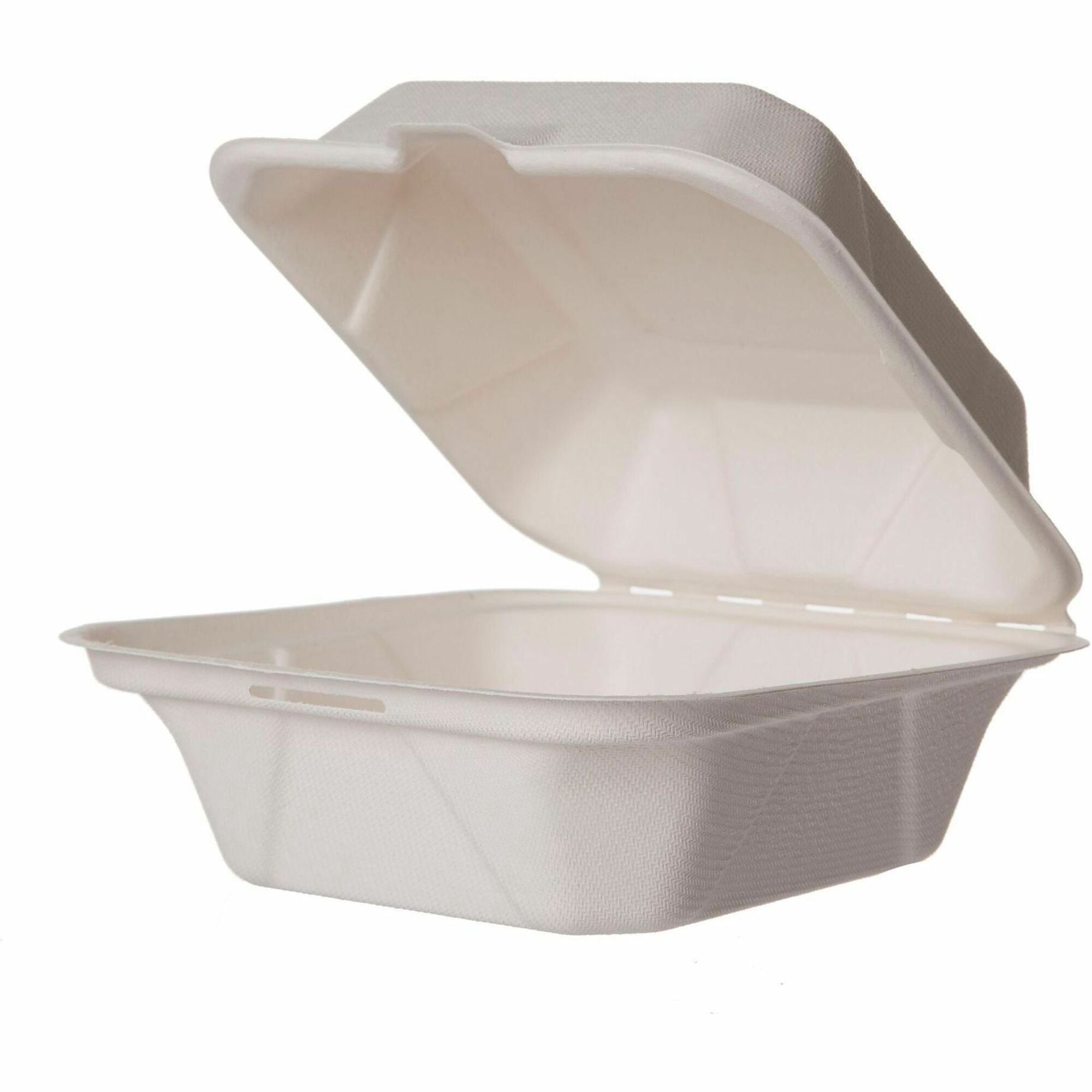 Vegware Compostable Takeout Containers - Food Storage, Food, Salad - 6" Diameter - Natural - Fiber Body - 500 / Carton
