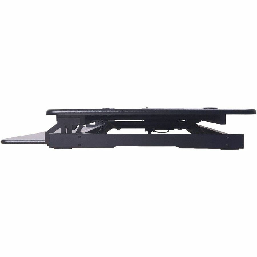 46" Width - Desktop - Black - For Multipurpose - Adjustable Height, Grommet