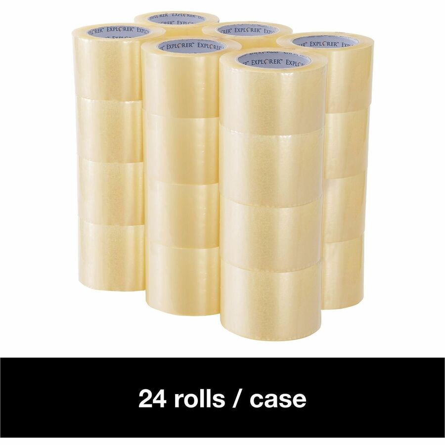110 yd Length x 3" Width x 2 mil Thickness - Clear - Acrylic - Acrylic Adhesive - For Carton, Sealing, Multipurpose, Packaging, Box - 1 Carton