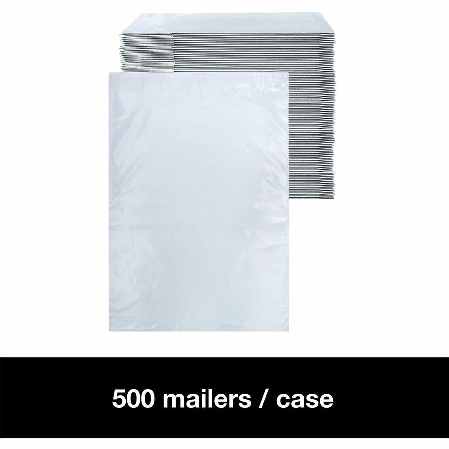 Mailing/Shipping - #5 - 12" Width x 15 1/2" Length - Self-sealing - White - Polyethylene - 1 / Carton