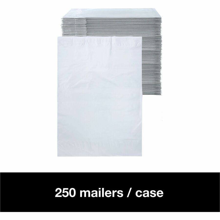 Mailing/Shipping - #7 - 14 1/2" Width x 19" Length - Self-sealing - White - Polyethylene - 1 / Carton