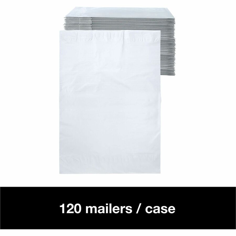 Mailing/Shipping - #8 - 19" Width x 24" Length - Self-sealing - White - Polyethylene - 1 / Carton
