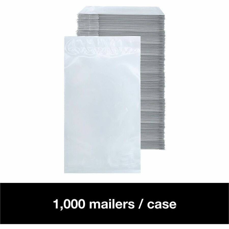 Mailing/Shipping - #0 - 6" Width x 9" Length - Self-sealing - White - Polyethylene - 1 / Carton