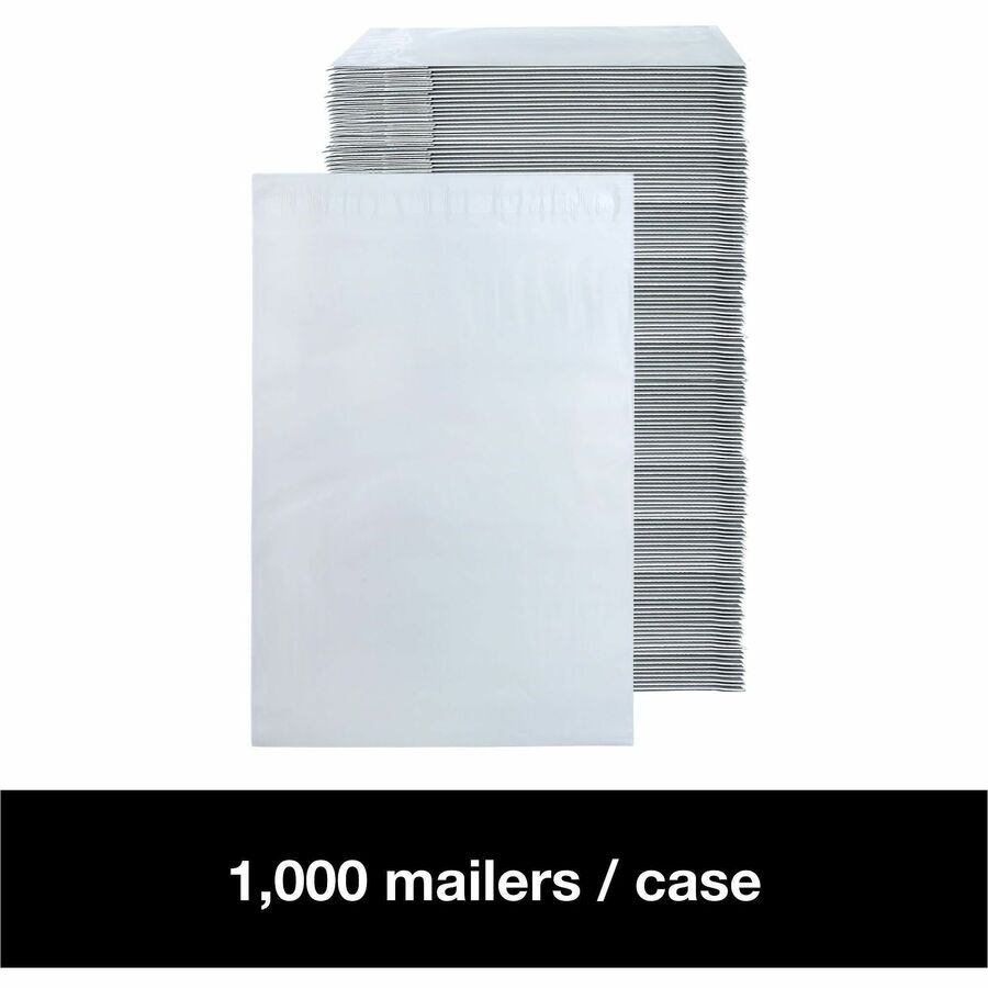 Mailing/Shipping - #3 - 10" Width x 13" Length - Self-sealing - White - Polyethylene - 1 / Carton