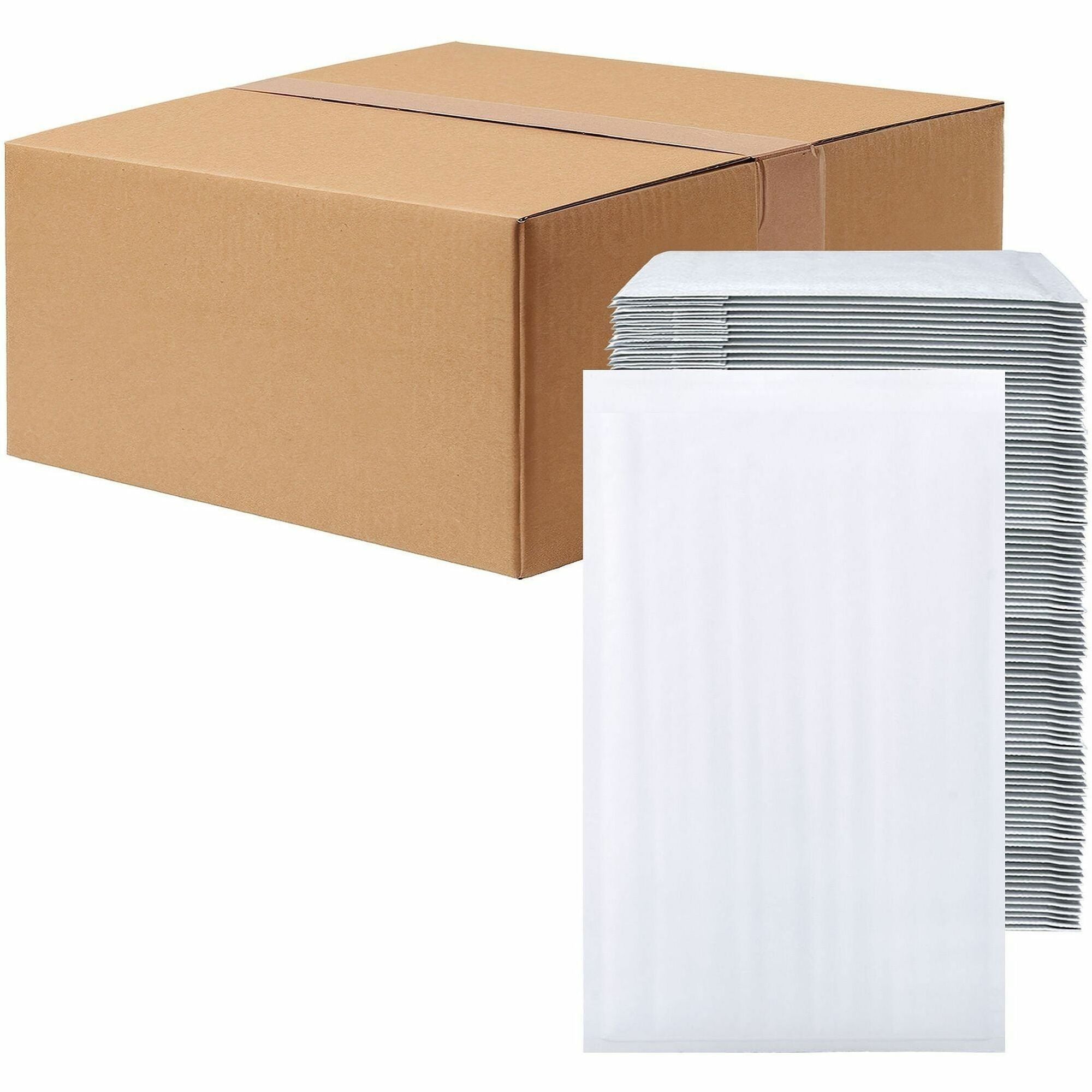 Bubble/Shipping - #3 - 8 1/2" Width x 14 1/2" Length - Self-sealing - White - Paper - 1 / Carton