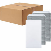 Bubble/Shipping - #00 - 5" Width x 10" Length - Self-sealing - White - Paper - 1 / Carton