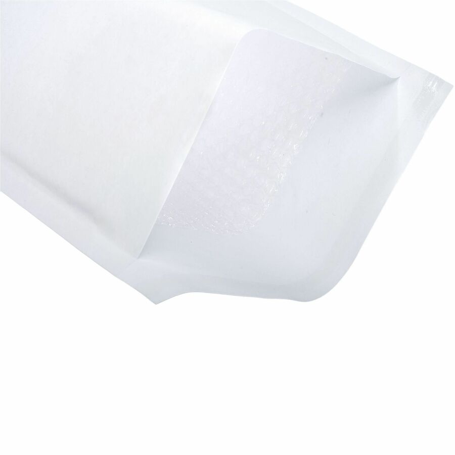 Bubble/Shipping - #000 - 4" Width x 8" Length - Self-sealing - White - Paper - 1 / Carton