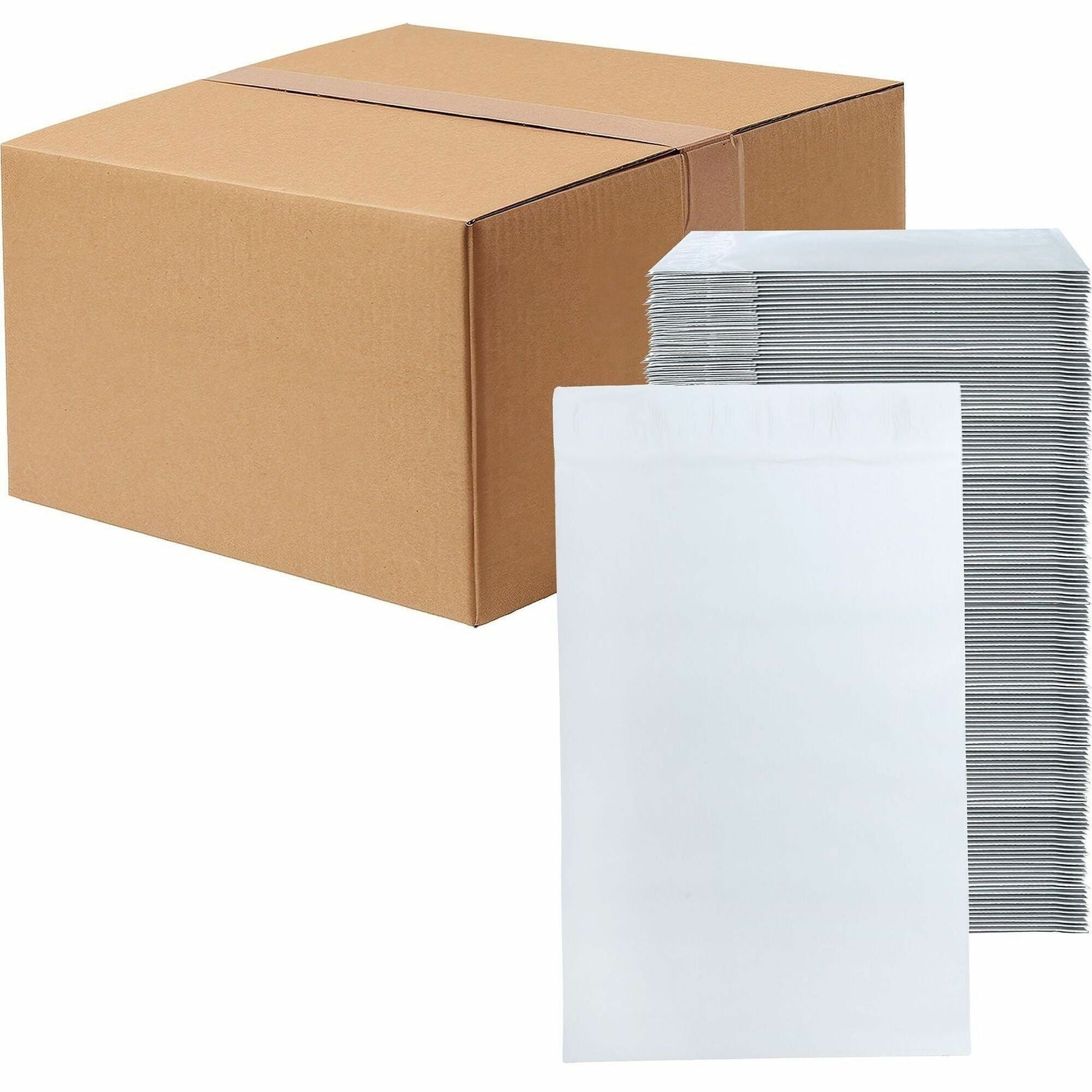 Mailing/Shipping - #1 - 7 1/2" Width x 10 1/2" Length - Self-sealing - White - Polyethylene - 1 / Carton