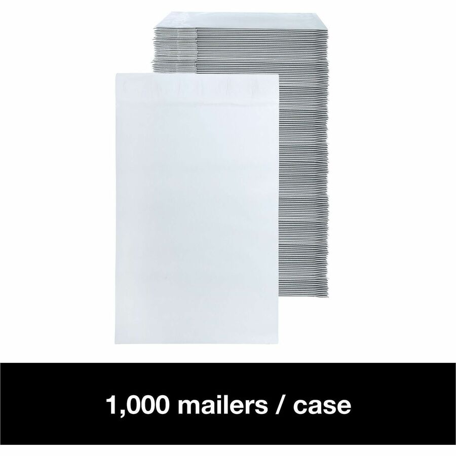 Mailing/Shipping - #1 - 7 1/2" Width x 10 1/2" Length - Self-sealing - White - Polyethylene - 1 / Carton