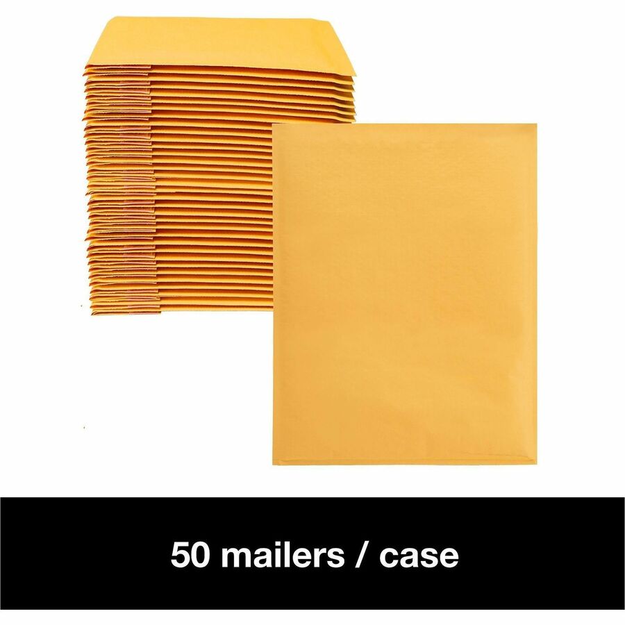 Bubble/Shipping - #7 - 14 1/4" Width x 20" Length - Self-sealing - Kraft - Kraft - 1 / Carton