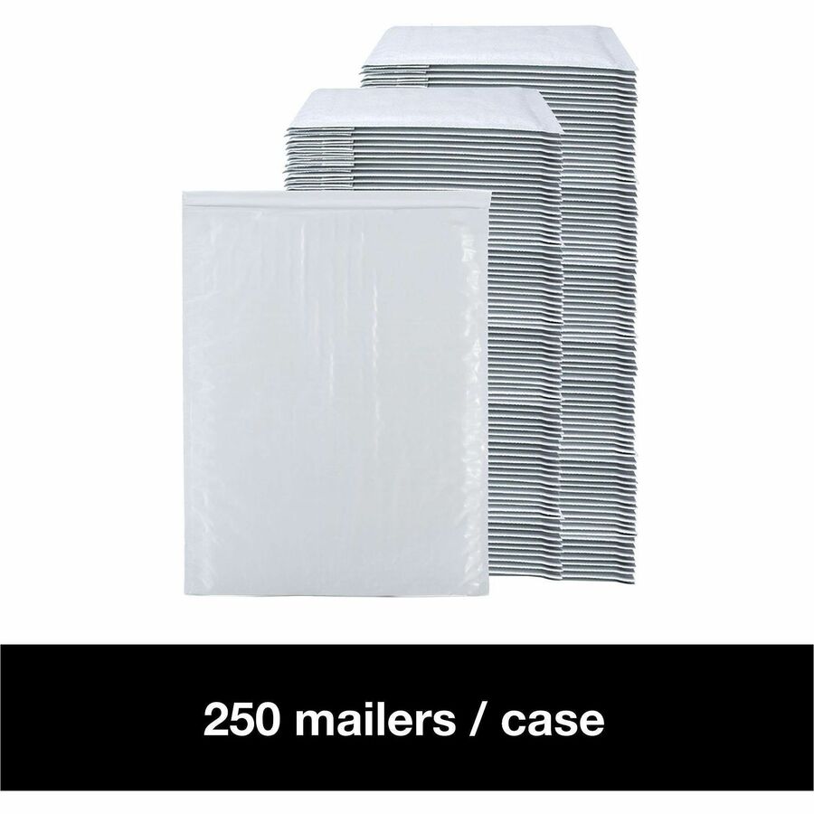 Bubble/Shipping - #0 - 6 1/2" Width x 10" Length - Self-sealing - White - Polyethylene - 1 / Carton