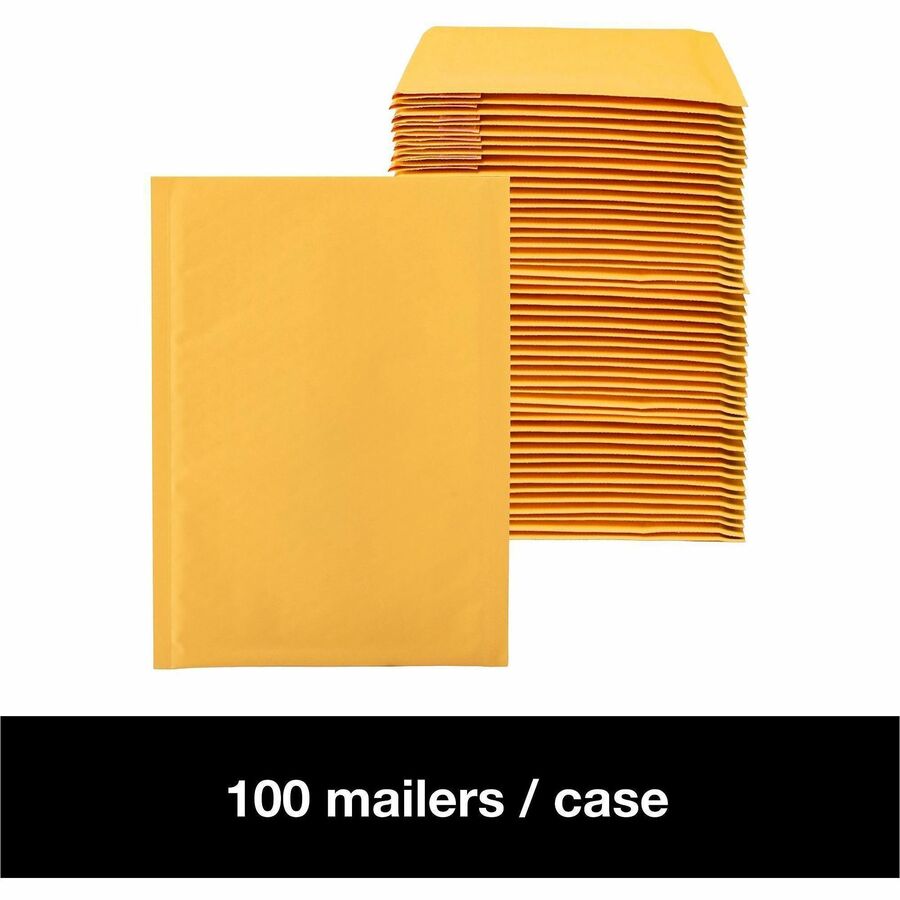 Bubble/Shipping - #1 - 7 1/4" Width x 12" Length - Self-sealing - Kraft - Kraft - 1 / Carton