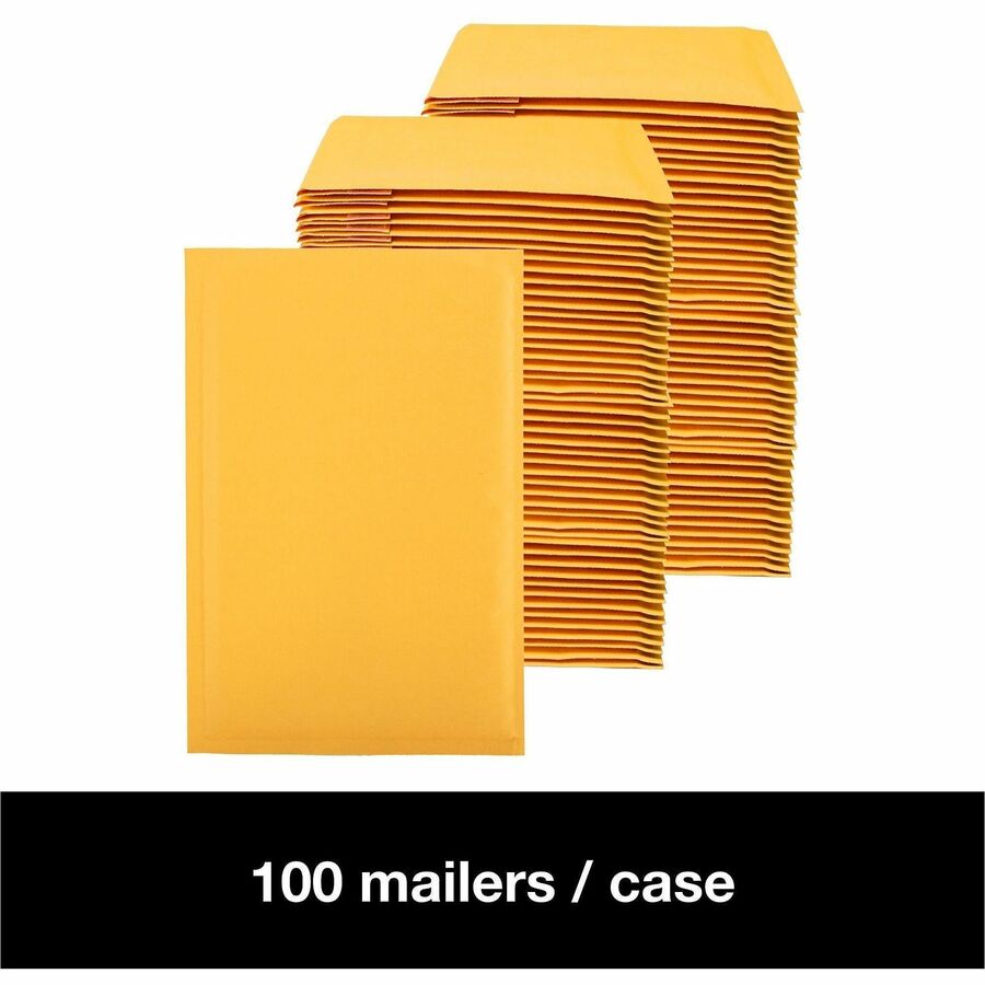 Bubble/Shipping - #3 - 8 1/2" Width x 14 1/2" Length - Self-sealing - Kraft - Kraft - 1 / Carton