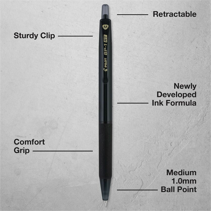 Pen;Ballpoint;Bp1Rt;Blk;Med
