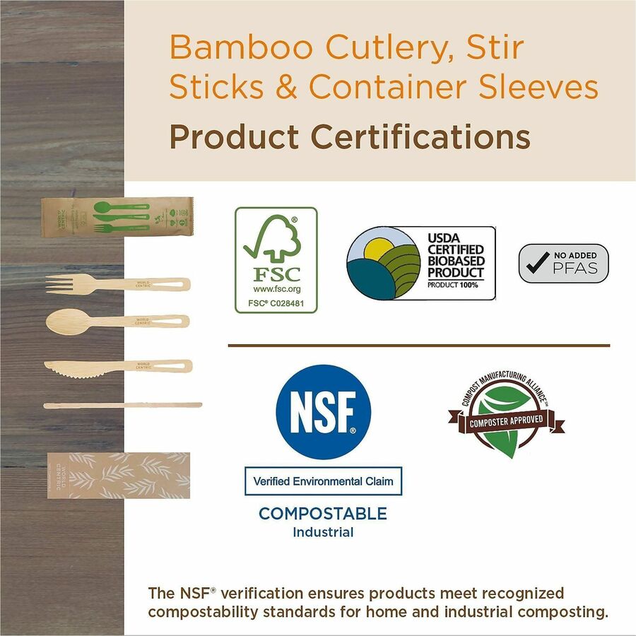 7.5" Length - Bamboo - Natural - 10000 / Carton