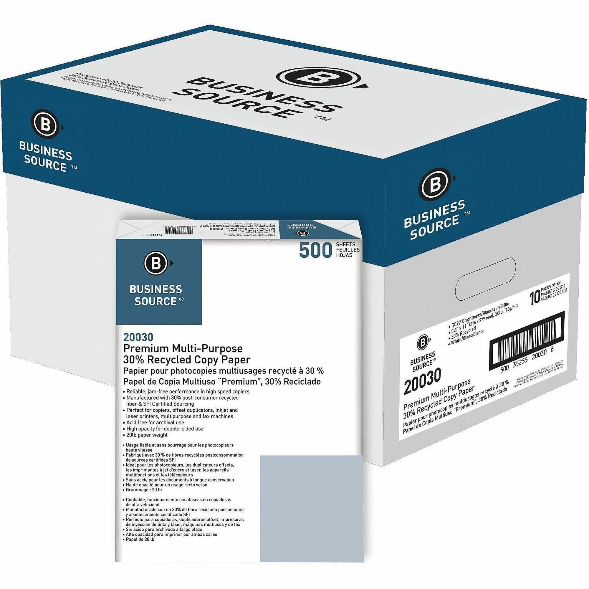 Business Source Recycled Copy Paper