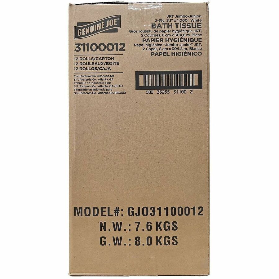 Tissue;2Ply;3.1X1000 Ft;Wh