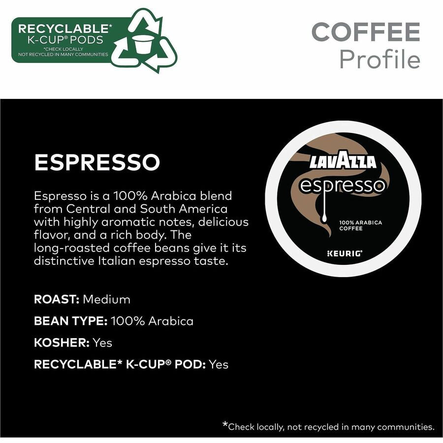 Lavazza K-Cup, Pod, Ground Espresso Italiano K-Cup Coffee Pods