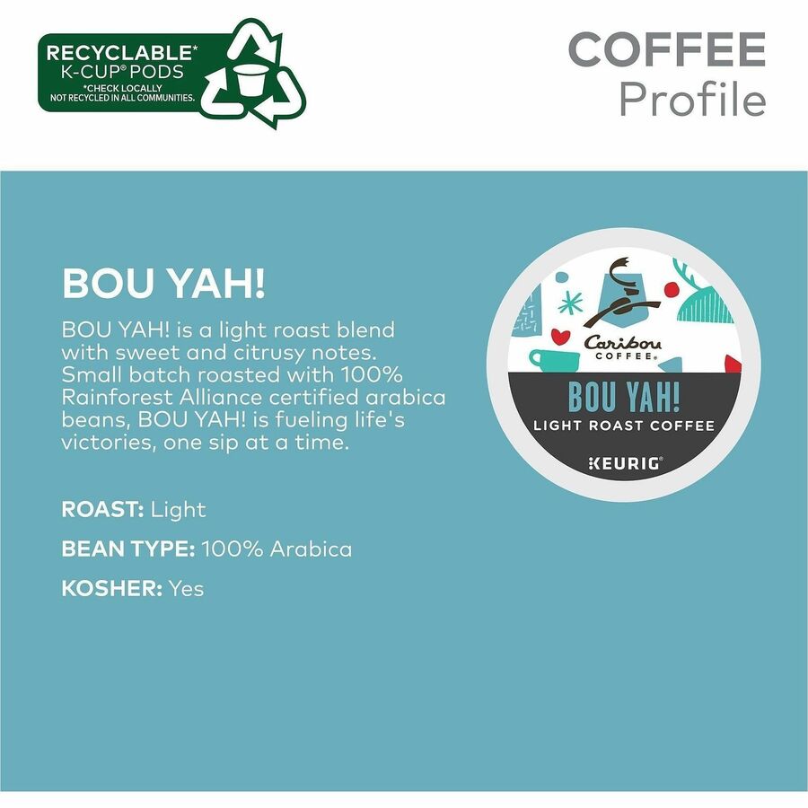 Caribou Coffee&reg; K-Cup, Pod 'Bou Yah! Blend K-Cup Pods