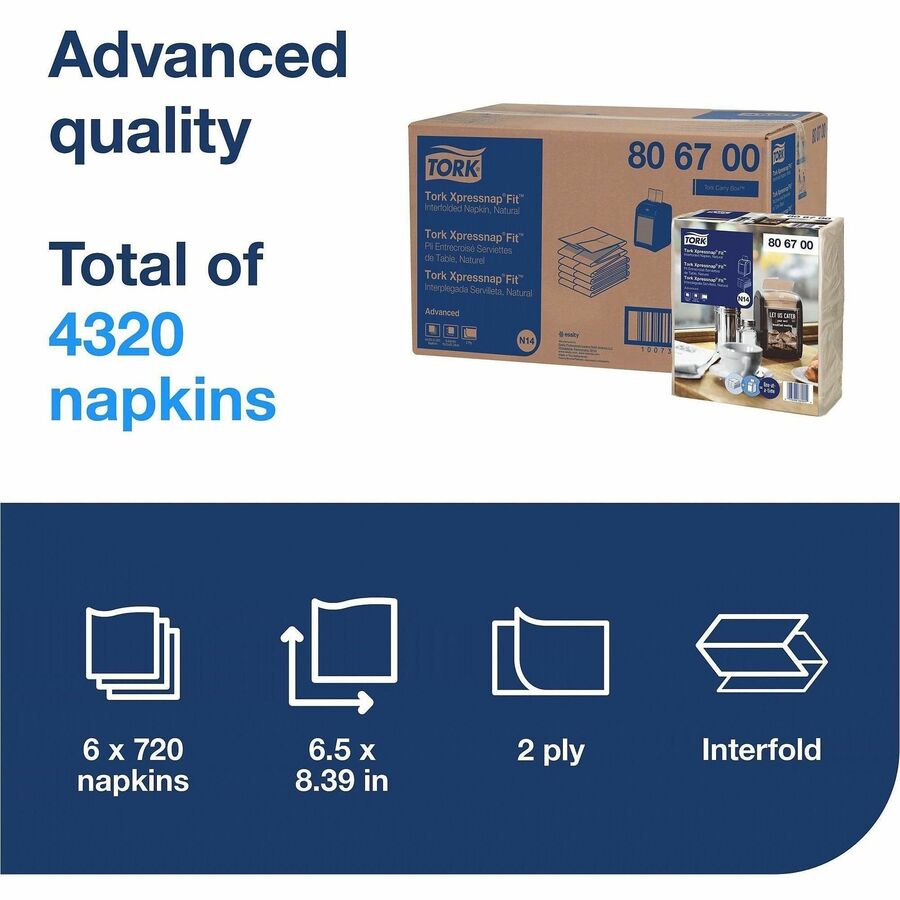 Napkins;2Ply;Natural
