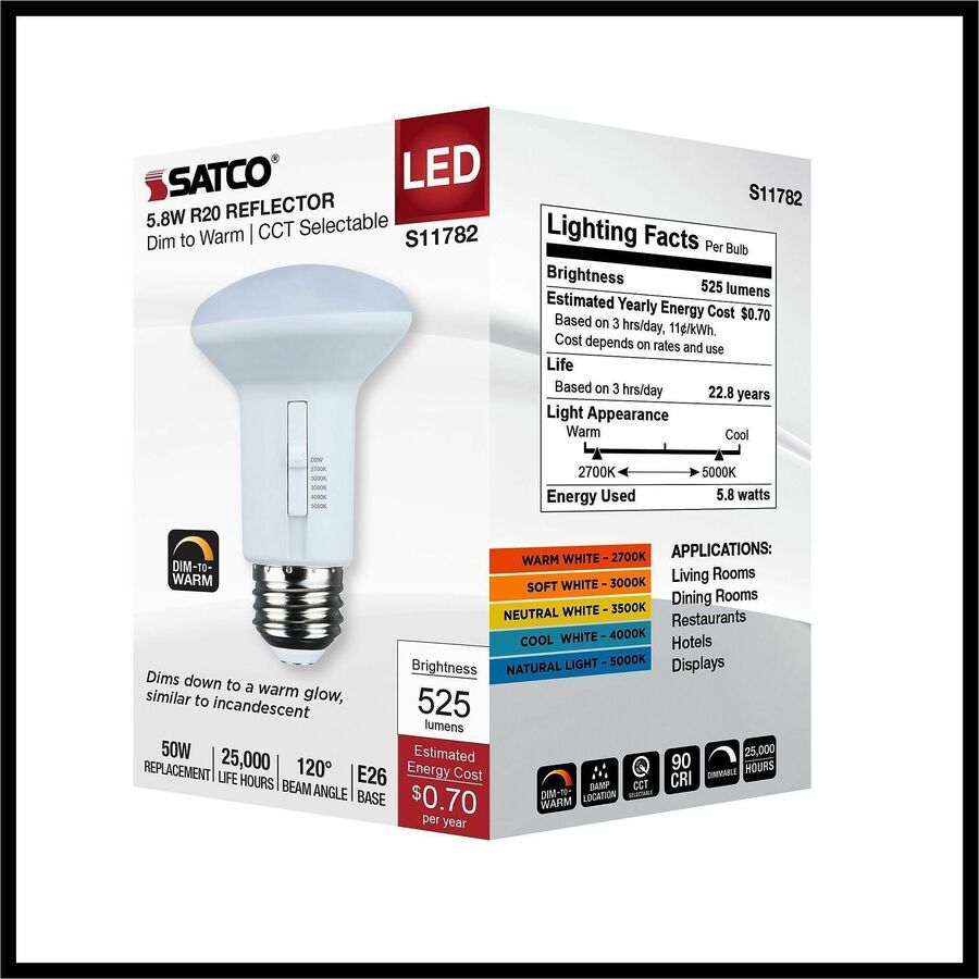 Satco LED R20 Reflector Bulbs
