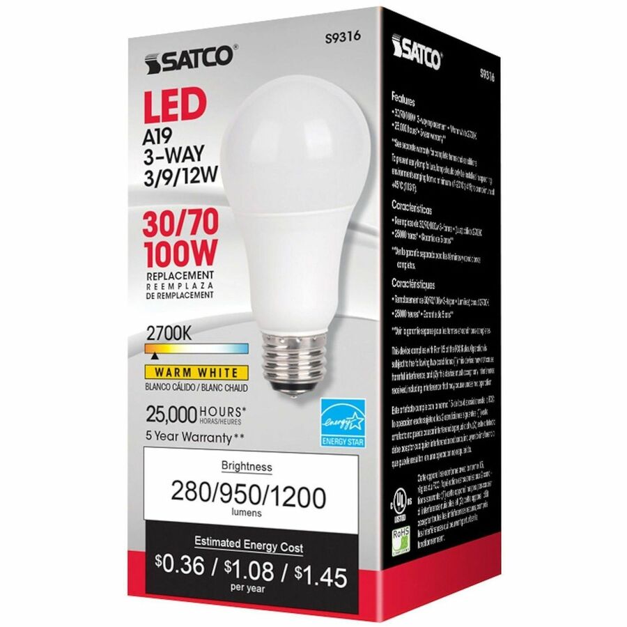 Satco A19 LED Frosted Bulb