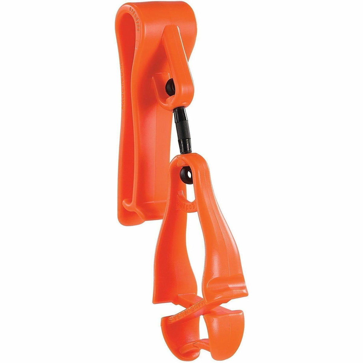 Ergodyne Squids 3425 Swiveling Glove Clip Holder, Orange, Acetal Copolymer and TPU, Swivel Design, Durable, Non-Conductive, Temperature-Resistant