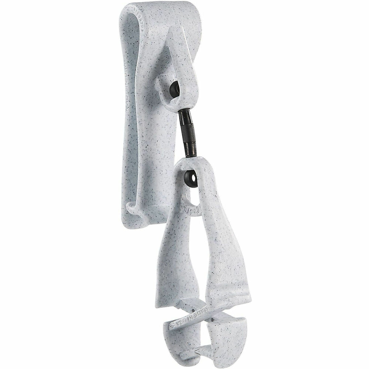 Ergodyne Squids 3425 Swiveling Glove Clip Holder, Granite, Acetal Copolymer and TPU, Swivel Design, Durable, Non-Conductive, Temperature-Resistant