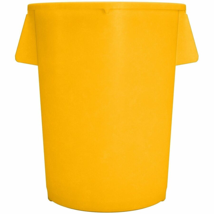Sparta Bronco Round Waste Containers - Open Top - 44 gal Capacity - Round - Manual - 31.6" Height x 24.2" Width x 24.2" Depth - Plastic, Linear Low-Density Polyethylene (LLDPE) - Yellow - 1 Each